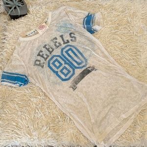 PINK Victoria's Secret Tops | White w/ Blue Rebels